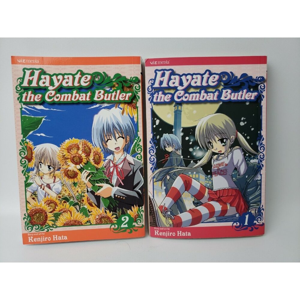 Hayate The Combat Butler Kenjiro Hata Vol 1 and 2 Manga Paperback Books Viz